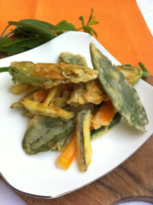 salvia e verdure in pastella